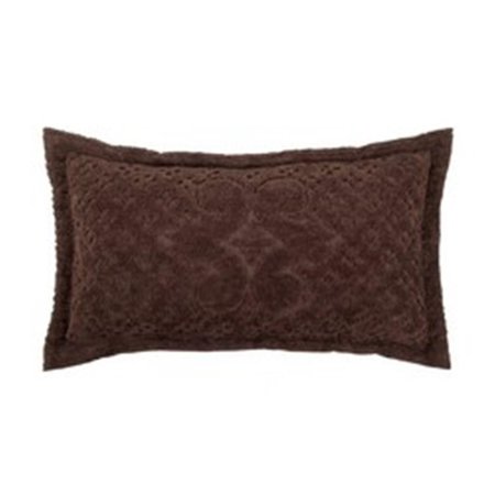 CONVENIENCE CONCEPTS Ashton Cotton Pillow Sham, Chocolate - King Size HI2635529